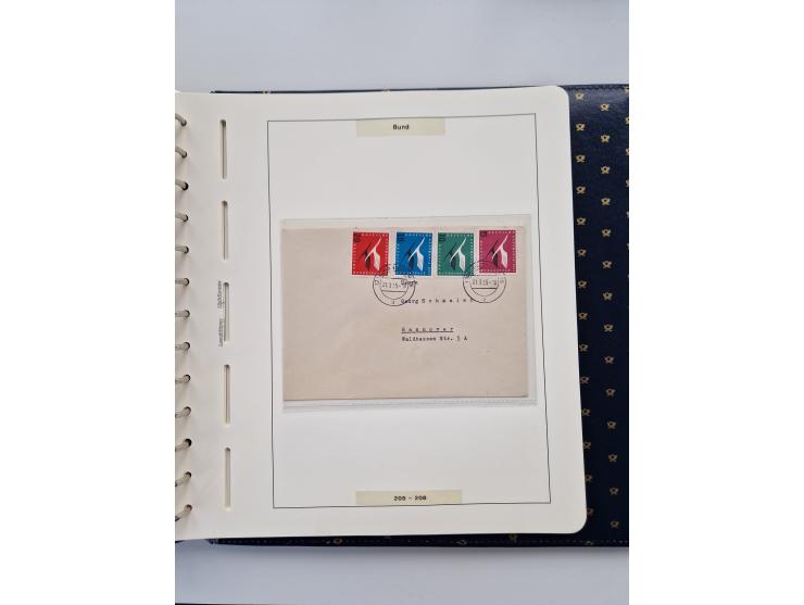 1949/90, umfangreiche Sammlung “Erst- und Letzttage” mit vielen losen Marken, Einheiten, kpl. Bogen, schönen Briefstücken, Br