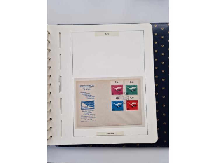 1949/90, umfangreiche Sammlung “Erst- und Letzttage” mit vielen losen Marken, Einheiten, kpl. Bogen, schönen Briefstücken, Br