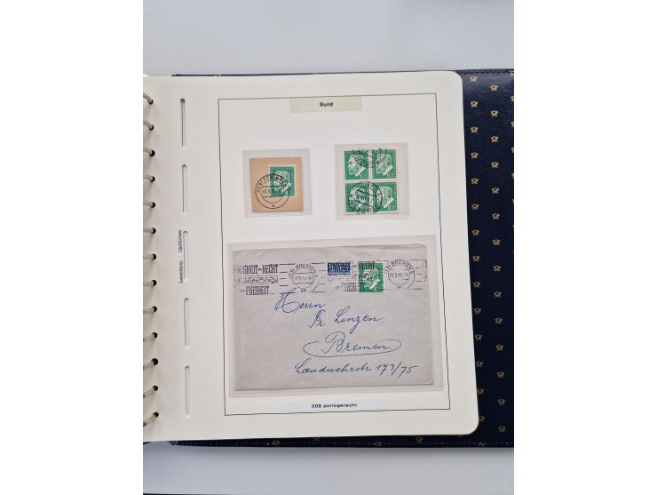 1949/90, umfangreiche Sammlung “Erst- und Letzttage” mit vielen losen Marken, Einheiten, kpl. Bogen, schönen Briefstücken, Br
