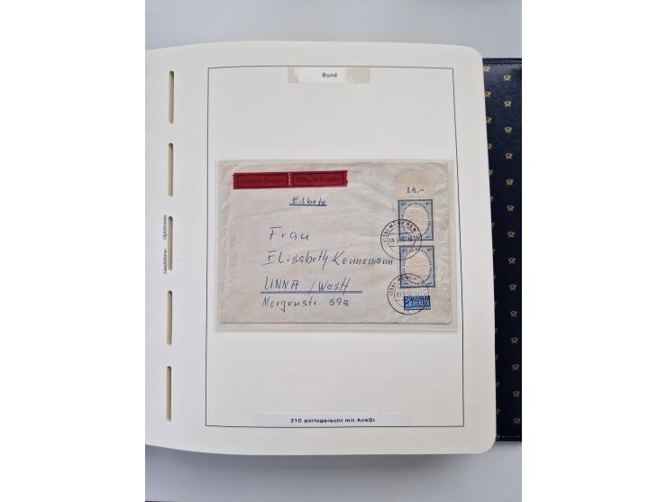 1949/90, umfangreiche Sammlung “Erst- und Letzttage” mit vielen losen Marken, Einheiten, kpl. Bogen, schönen Briefstücken, Br