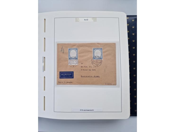 1949/90, umfangreiche Sammlung “Erst- und Letzttage” mit vielen losen Marken, Einheiten, kpl. Bogen, schönen Briefstücken, Br
