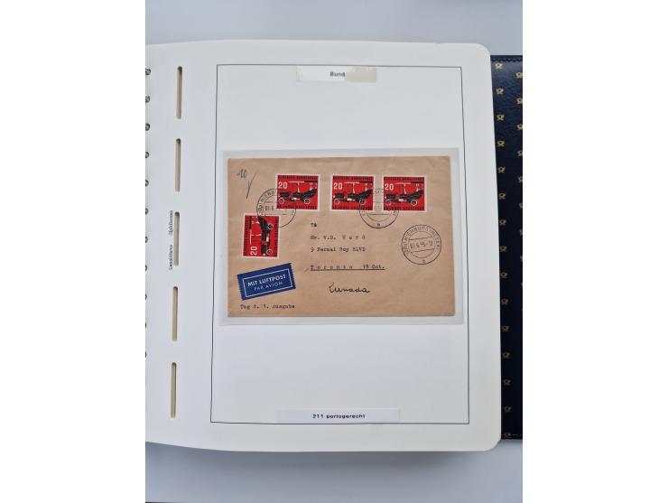 1949/90, umfangreiche Sammlung “Erst- und Letzttage” mit vielen losen Marken, Einheiten, kpl. Bogen, schönen Briefstücken, Br