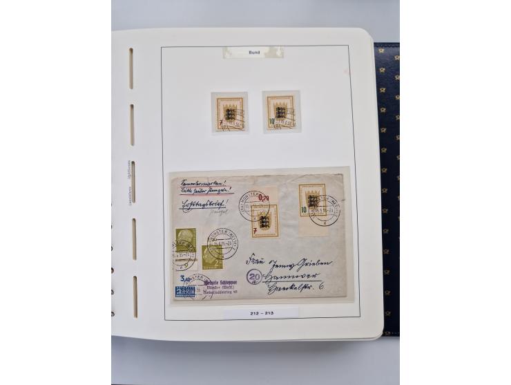 1949/90, umfangreiche Sammlung “Erst- und Letzttage” mit vielen losen Marken, Einheiten, kpl. Bogen, schönen Briefstücken, Br