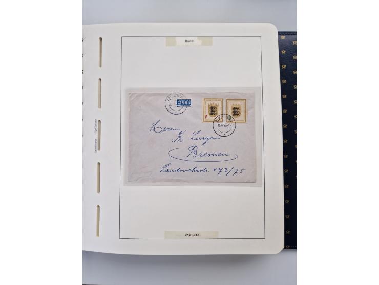 1949/90, umfangreiche Sammlung “Erst- und Letzttage” mit vielen losen Marken, Einheiten, kpl. Bogen, schönen Briefstücken, Br