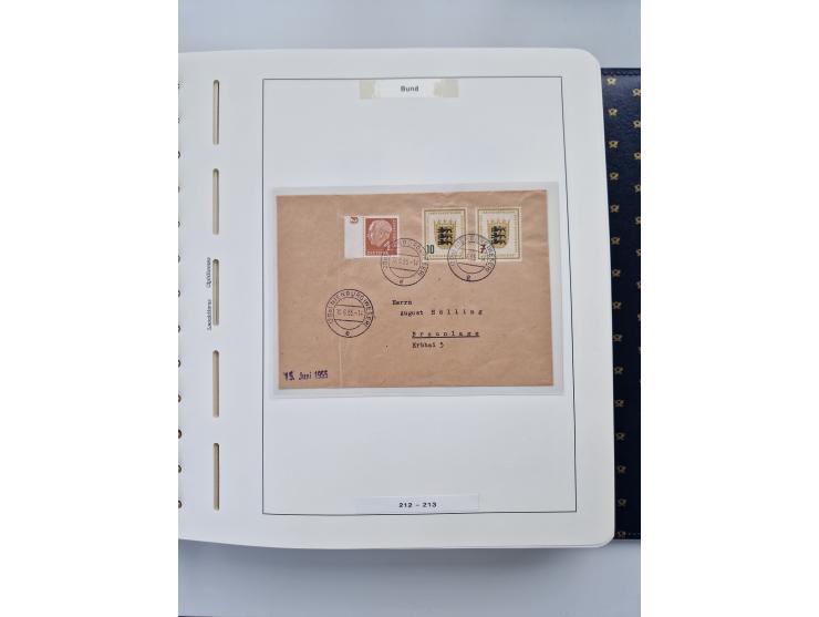 1949/90, umfangreiche Sammlung “Erst- und Letzttage” mit vielen losen Marken, Einheiten, kpl. Bogen, schönen Briefstücken, Br