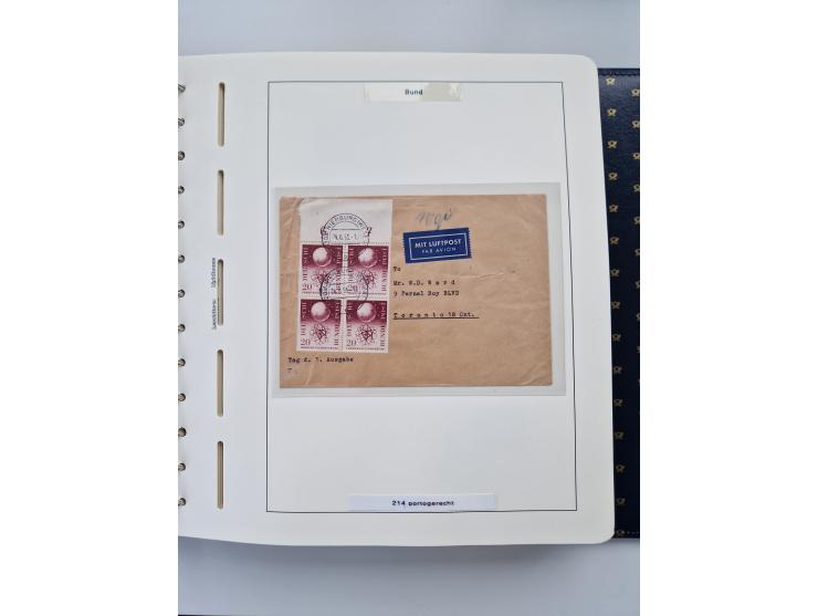 1949/90, umfangreiche Sammlung “Erst- und Letzttage” mit vielen losen Marken, Einheiten, kpl. Bogen, schönen Briefstücken, Br