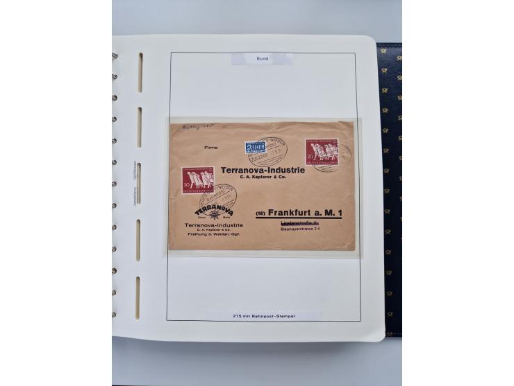 1949/90, umfangreiche Sammlung “Erst- und Letzttage” mit vielen losen Marken, Einheiten, kpl. Bogen, schönen Briefstücken, Br