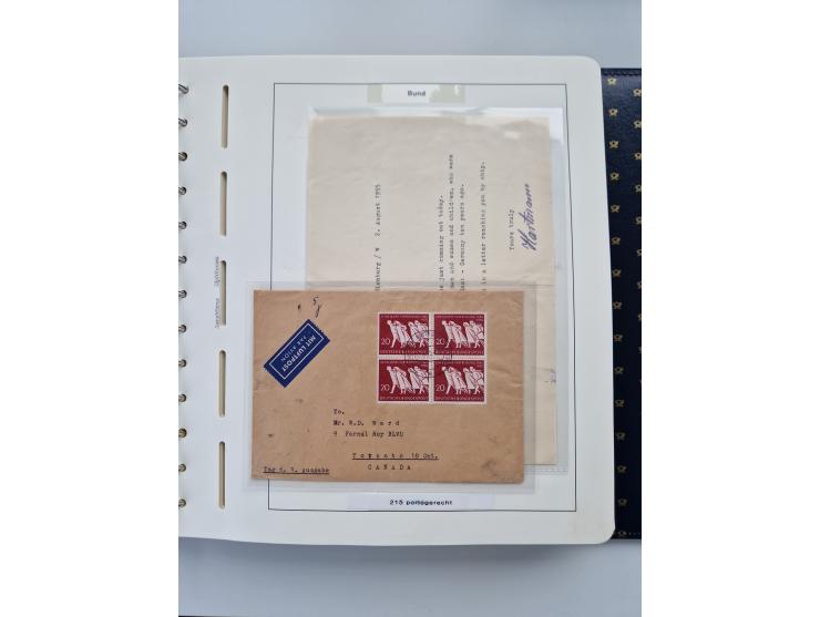 1949/90, umfangreiche Sammlung “Erst- und Letzttage” mit vielen losen Marken, Einheiten, kpl. Bogen, schönen Briefstücken, Br