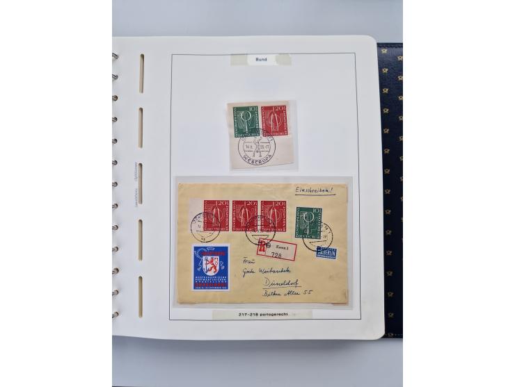 1949/90, umfangreiche Sammlung “Erst- und Letzttage” mit vielen losen Marken, Einheiten, kpl. Bogen, schönen Briefstücken, Br