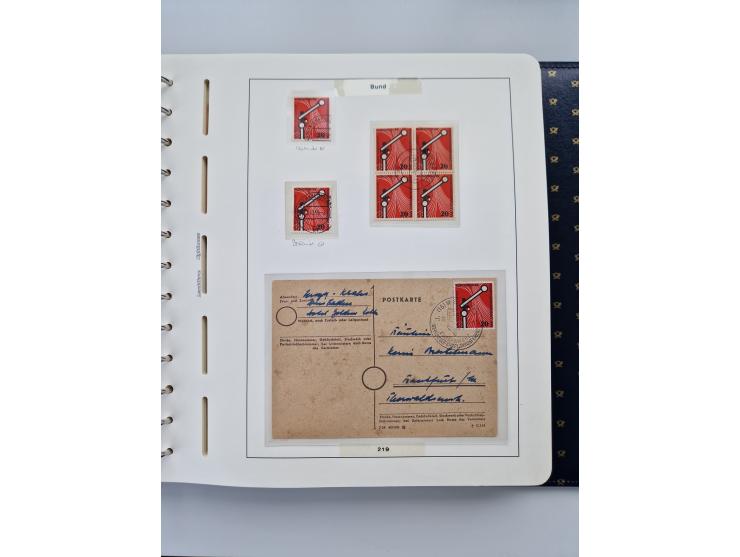 1949/90, umfangreiche Sammlung “Erst- und Letzttage” mit vielen losen Marken, Einheiten, kpl. Bogen, schönen Briefstücken, Br