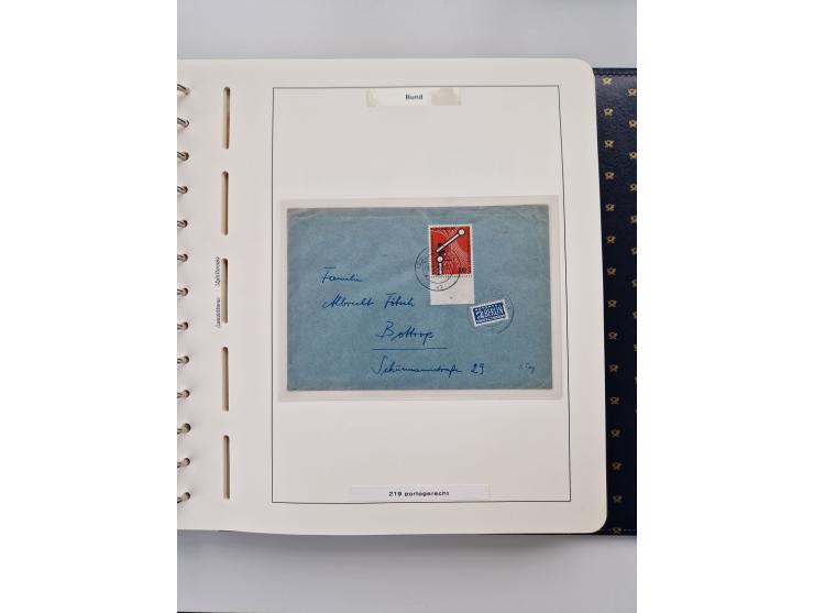 1949/90, umfangreiche Sammlung “Erst- und Letzttage” mit vielen losen Marken, Einheiten, kpl. Bogen, schönen Briefstücken, Br