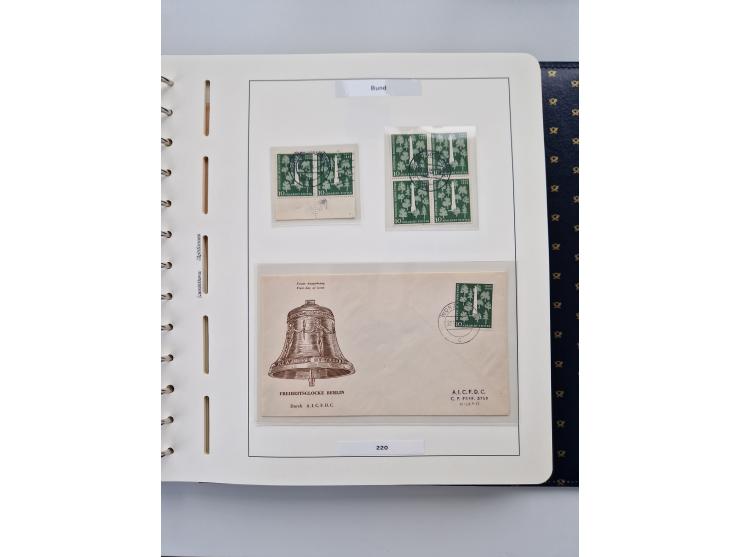 1949/90, umfangreiche Sammlung “Erst- und Letzttage” mit vielen losen Marken, Einheiten, kpl. Bogen, schönen Briefstücken, Br