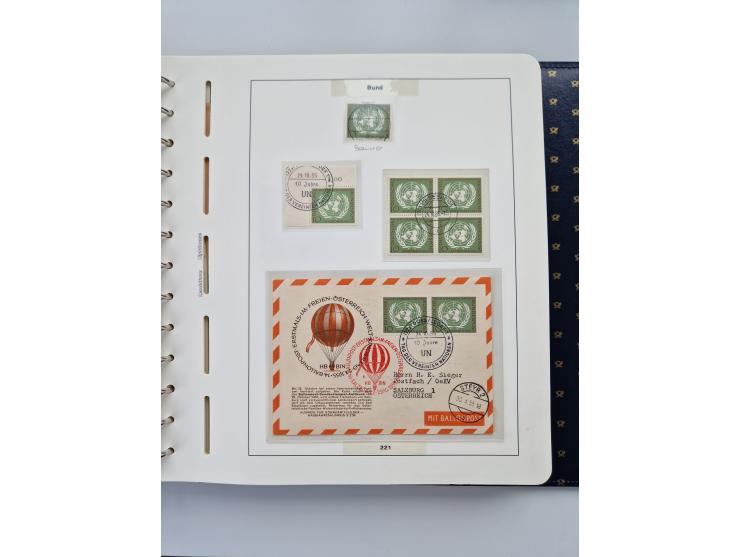 1949/90, umfangreiche Sammlung “Erst- und Letzttage” mit vielen losen Marken, Einheiten, kpl. Bogen, schönen Briefstücken, Br