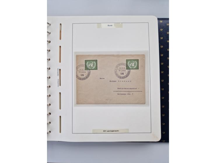 1949/90, umfangreiche Sammlung “Erst- und Letzttage” mit vielen losen Marken, Einheiten, kpl. Bogen, schönen Briefstücken, Br