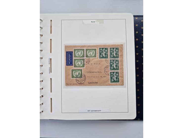 1949/90, umfangreiche Sammlung “Erst- und Letzttage” mit vielen losen Marken, Einheiten, kpl. Bogen, schönen Briefstücken, Br