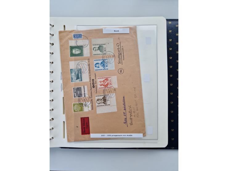 1949/90, umfangreiche Sammlung “Erst- und Letzttage” mit vielen losen Marken, Einheiten, kpl. Bogen, schönen Briefstücken, Br