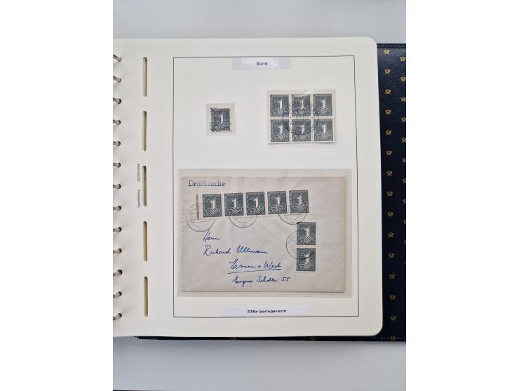 1949/90, umfangreiche Sammlung “Erst- und Letzttage” mit vielen losen Marken, Einheiten, kpl. Bogen, schönen Briefstücken, Br