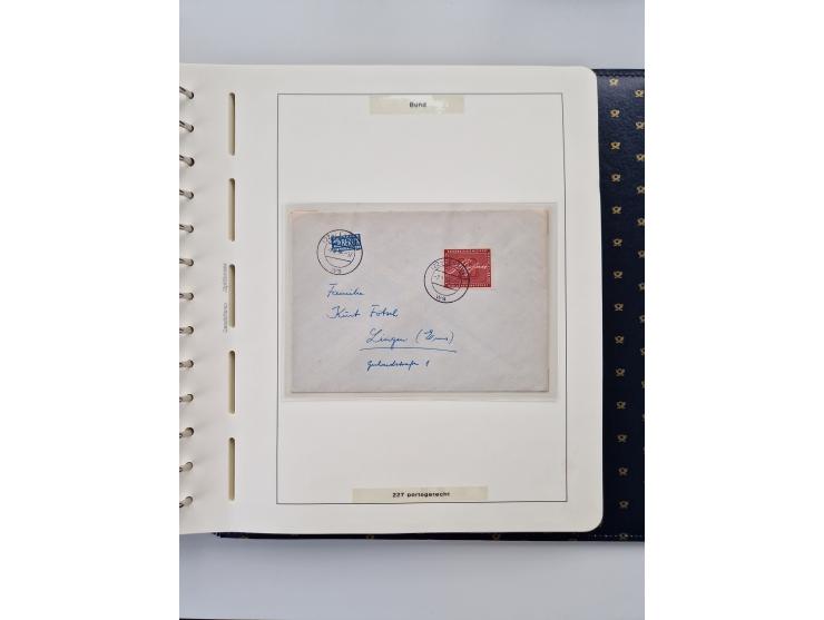 1949/90, umfangreiche Sammlung “Erst- und Letzttage” mit vielen losen Marken, Einheiten, kpl. Bogen, schönen Briefstücken, Br