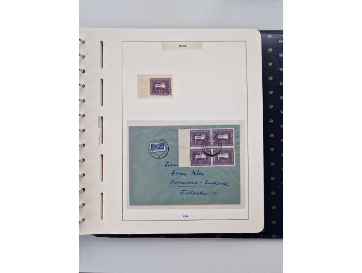 1949/90, umfangreiche Sammlung “Erst- und Letzttage” mit vielen losen Marken, Einheiten, kpl. Bogen, schönen Briefstücken, Br