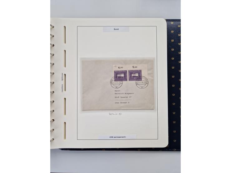 1949/90, umfangreiche Sammlung “Erst- und Letzttage” mit vielen losen Marken, Einheiten, kpl. Bogen, schönen Briefstücken, Br