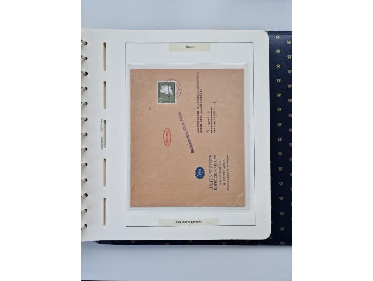1949/90, umfangreiche Sammlung “Erst- und Letzttage” mit vielen losen Marken, Einheiten, kpl. Bogen, schönen Briefstücken, Br