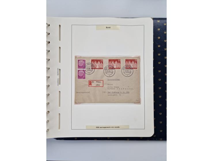 1949/90, umfangreiche Sammlung “Erst- und Letzttage” mit vielen losen Marken, Einheiten, kpl. Bogen, schönen Briefstücken, Br