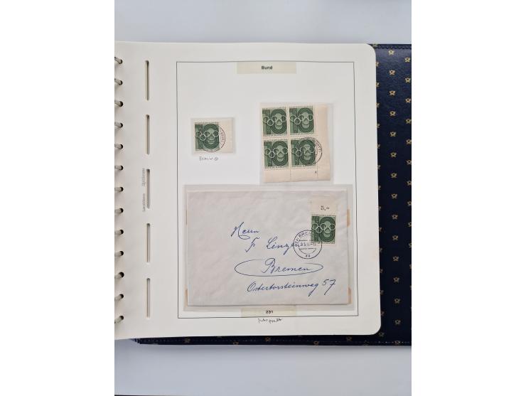 1949/90, umfangreiche Sammlung “Erst- und Letzttage” mit vielen losen Marken, Einheiten, kpl. Bogen, schönen Briefstücken, Br