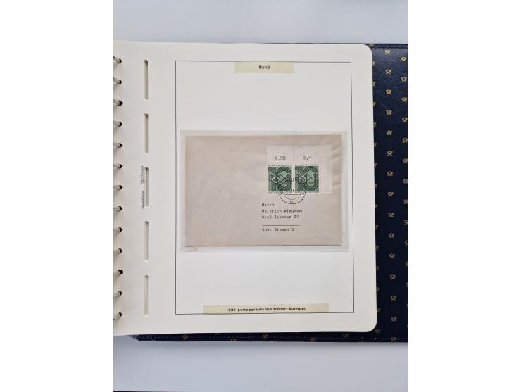 1949/90, umfangreiche Sammlung “Erst- und Letzttage” mit vielen losen Marken, Einheiten, kpl. Bogen, schönen Briefstücken, Br