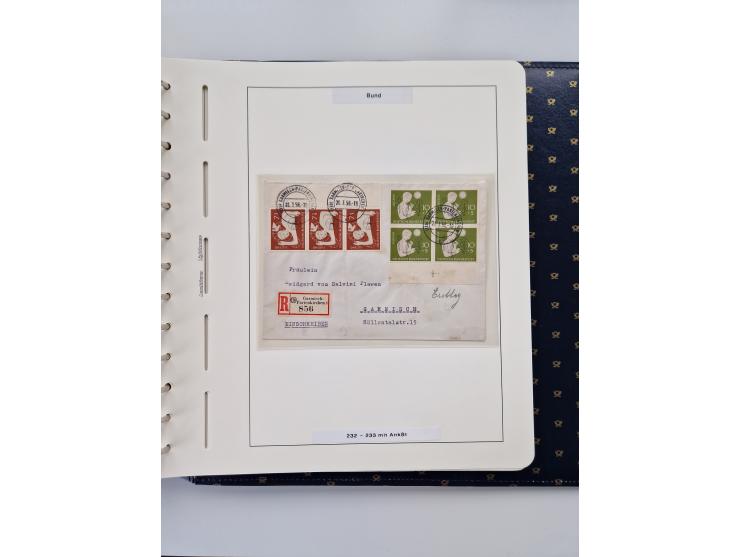 1949/90, umfangreiche Sammlung “Erst- und Letzttage” mit vielen losen Marken, Einheiten, kpl. Bogen, schönen Briefstücken, Br