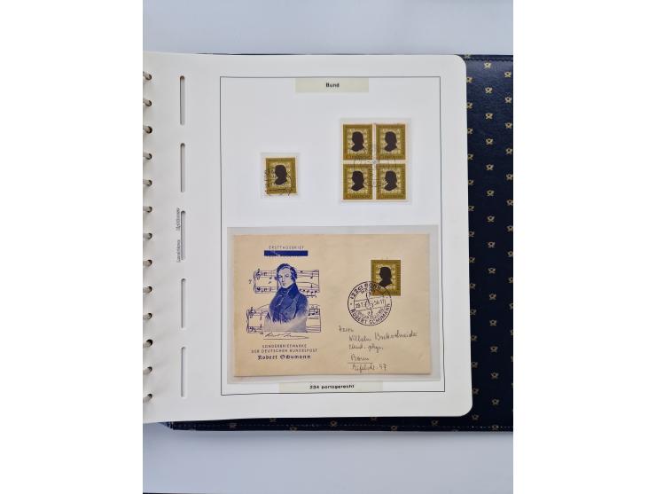 1949/90, umfangreiche Sammlung “Erst- und Letzttage” mit vielen losen Marken, Einheiten, kpl. Bogen, schönen Briefstücken, Br