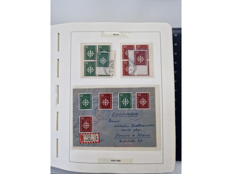 1949/90, umfangreiche Sammlung “Erst- und Letzttage” mit vielen losen Marken, Einheiten, kpl. Bogen, schönen Briefstücken, Br