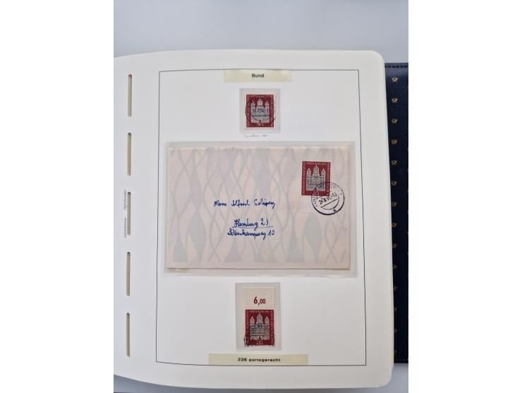 1949/90, umfangreiche Sammlung “Erst- und Letzttage” mit vielen losen Marken, Einheiten, kpl. Bogen, schönen Briefstücken, Br