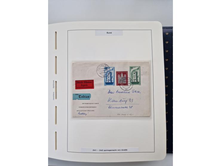 1949/90, umfangreiche Sammlung “Erst- und Letzttage” mit vielen losen Marken, Einheiten, kpl. Bogen, schönen Briefstücken, Br