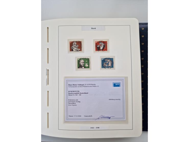 1949/90, umfangreiche Sammlung “Erst- und Letzttage” mit vielen losen Marken, Einheiten, kpl. Bogen, schönen Briefstücken, Br