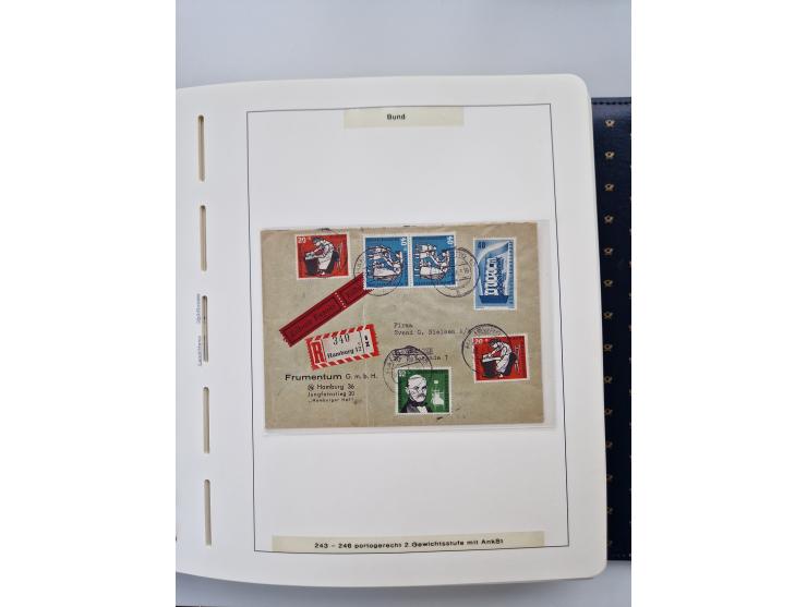 1949/90, umfangreiche Sammlung “Erst- und Letzttage” mit vielen losen Marken, Einheiten, kpl. Bogen, schönen Briefstücken, Br