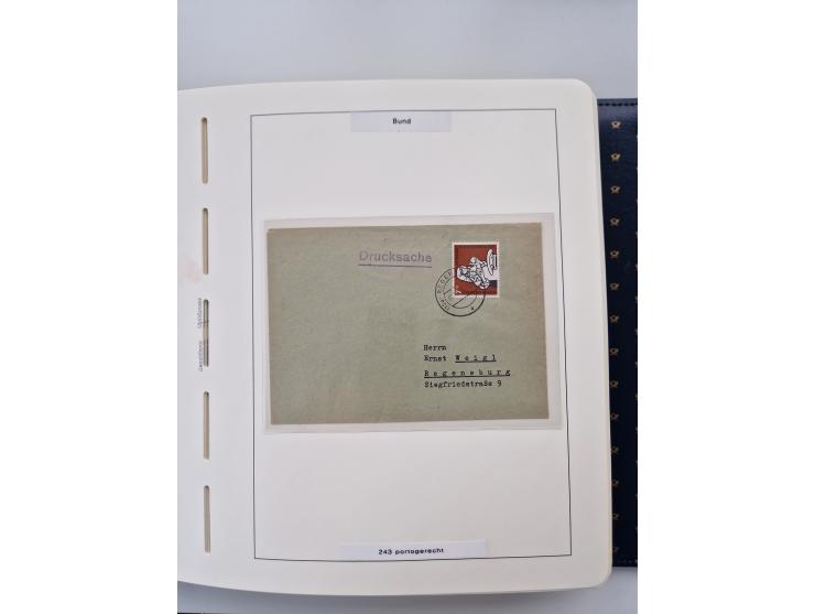 1949/90, umfangreiche Sammlung “Erst- und Letzttage” mit vielen losen Marken, Einheiten, kpl. Bogen, schönen Briefstücken, Br