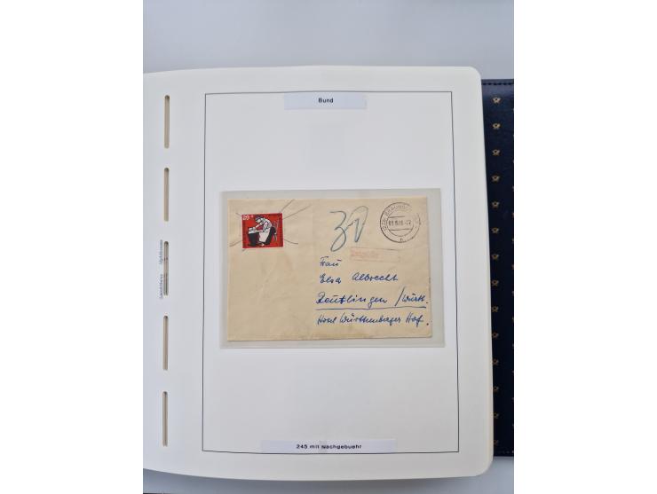 1949/90, umfangreiche Sammlung “Erst- und Letzttage” mit vielen losen Marken, Einheiten, kpl. Bogen, schönen Briefstücken, Br