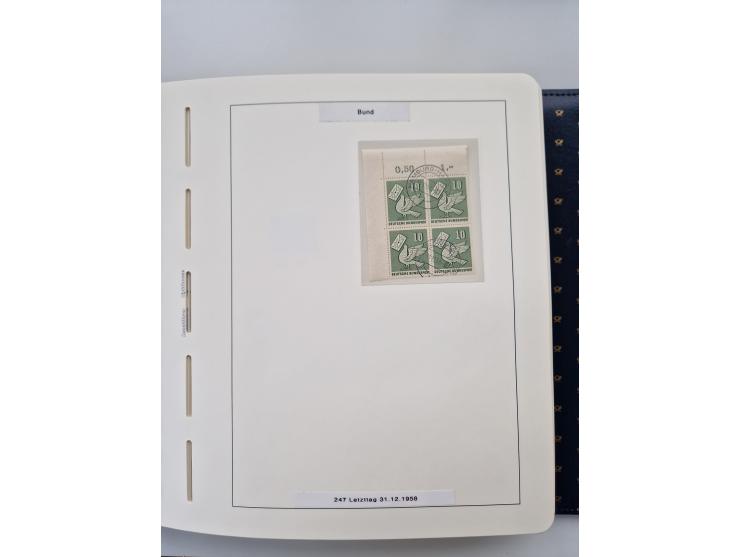 1949/90, umfangreiche Sammlung “Erst- und Letzttage” mit vielen losen Marken, Einheiten, kpl. Bogen, schönen Briefstücken, Br