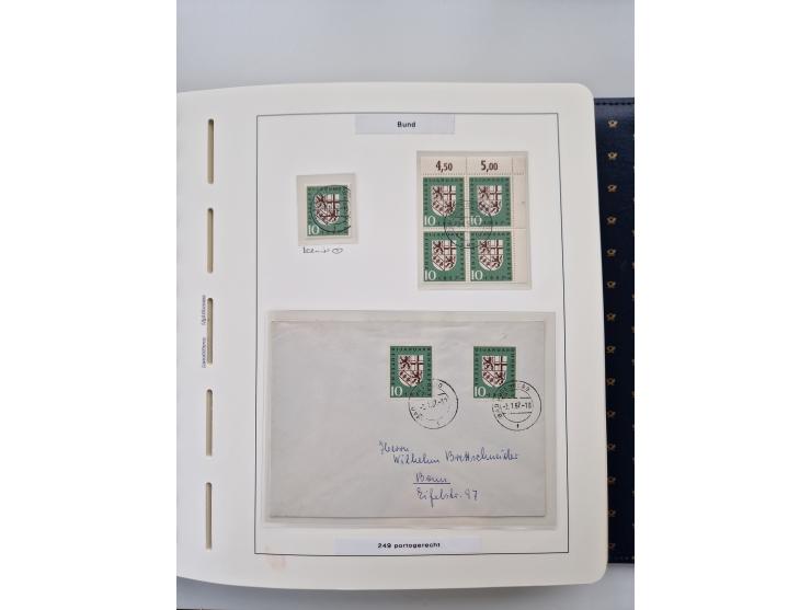 1949/90, umfangreiche Sammlung “Erst- und Letzttage” mit vielen losen Marken, Einheiten, kpl. Bogen, schönen Briefstücken, Br