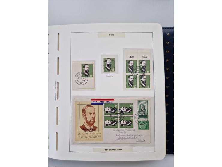 1949/90, umfangreiche Sammlung “Erst- und Letzttage” mit vielen losen Marken, Einheiten, kpl. Bogen, schönen Briefstücken, Br