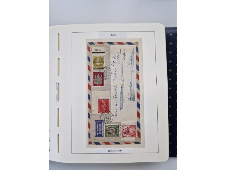 1949/90, umfangreiche Sammlung “Erst- und Letzttage” mit vielen losen Marken, Einheiten, kpl. Bogen, schönen Briefstücken, Br