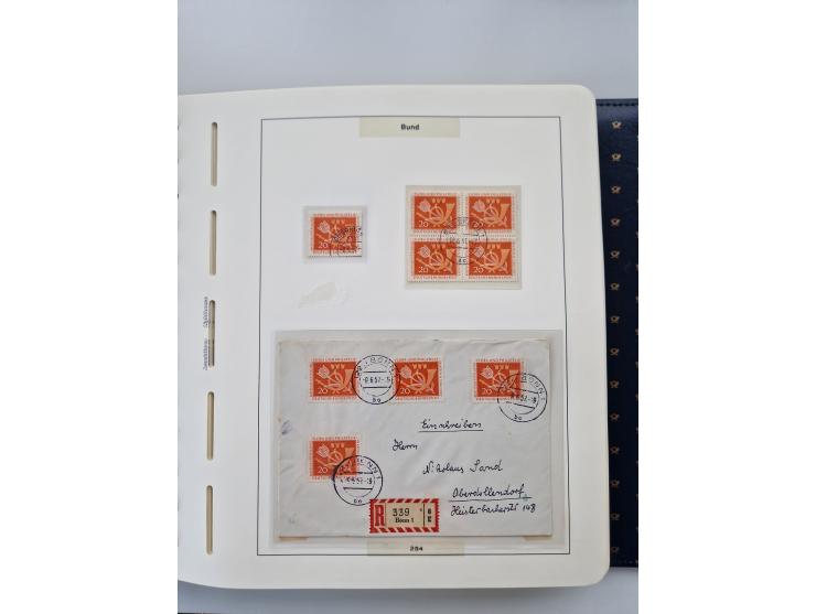 1949/90, umfangreiche Sammlung “Erst- und Letzttage” mit vielen losen Marken, Einheiten, kpl. Bogen, schönen Briefstücken, Br