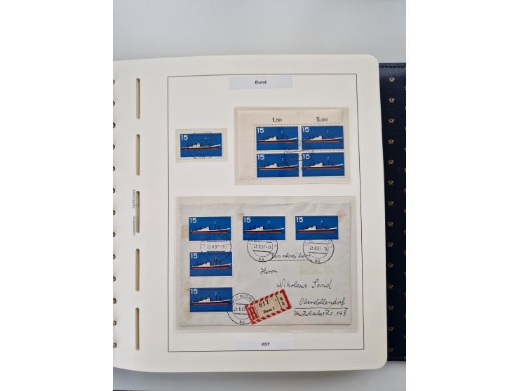 1949/90, umfangreiche Sammlung “Erst- und Letzttage” mit vielen losen Marken, Einheiten, kpl. Bogen, schönen Briefstücken, Br