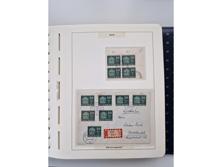 1949/90, umfangreiche Sammlung “Erst- und Letzttage” mit vielen losen Marken, Einheiten, kpl. Bogen, schönen Briefstücken, Br