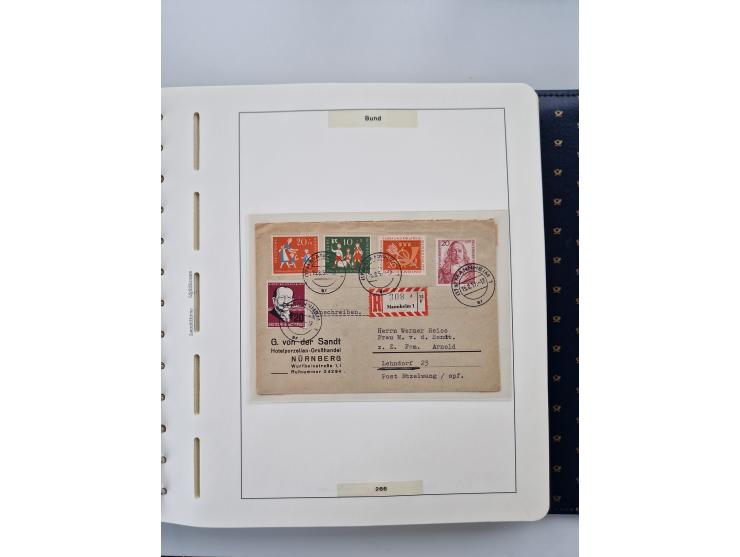 1949/90, umfangreiche Sammlung “Erst- und Letzttage” mit vielen losen Marken, Einheiten, kpl. Bogen, schönen Briefstücken, Br