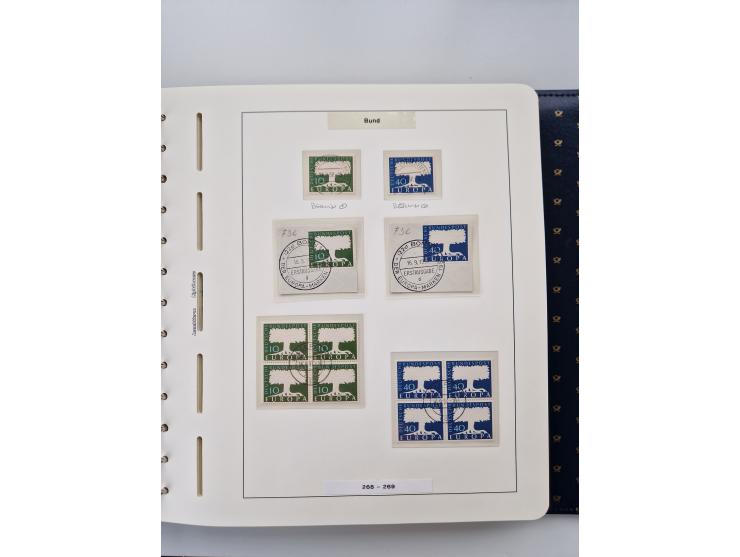 1949/90, umfangreiche Sammlung “Erst- und Letzttage” mit vielen losen Marken, Einheiten, kpl. Bogen, schönen Briefstücken, Br