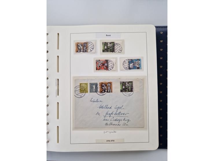 1949/90, umfangreiche Sammlung “Erst- und Letzttage” mit vielen losen Marken, Einheiten, kpl. Bogen, schönen Briefstücken, Br