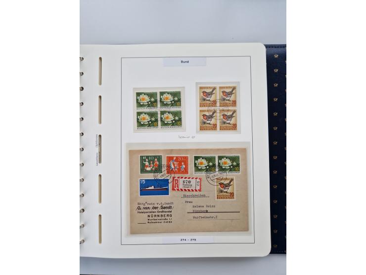 1949/90, umfangreiche Sammlung “Erst- und Letzttage” mit vielen losen Marken, Einheiten, kpl. Bogen, schönen Briefstücken, Br