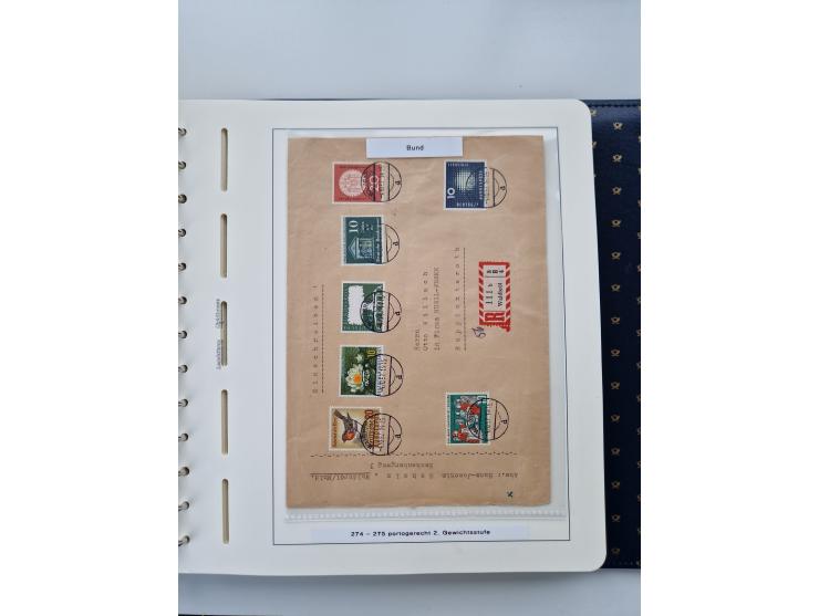 1949/90, umfangreiche Sammlung “Erst- und Letzttage” mit vielen losen Marken, Einheiten, kpl. Bogen, schönen Briefstücken, Br