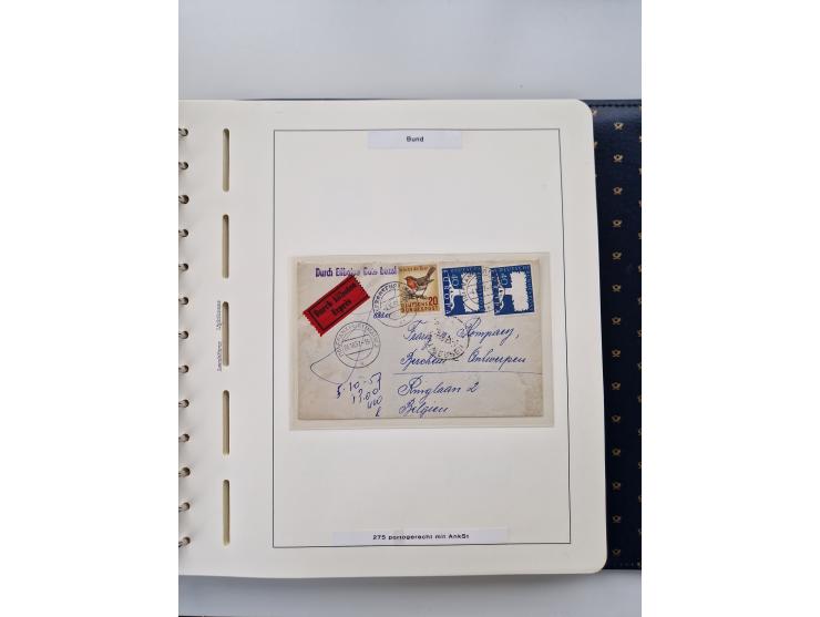 1949/90, umfangreiche Sammlung “Erst- und Letzttage” mit vielen losen Marken, Einheiten, kpl. Bogen, schönen Briefstücken, Br